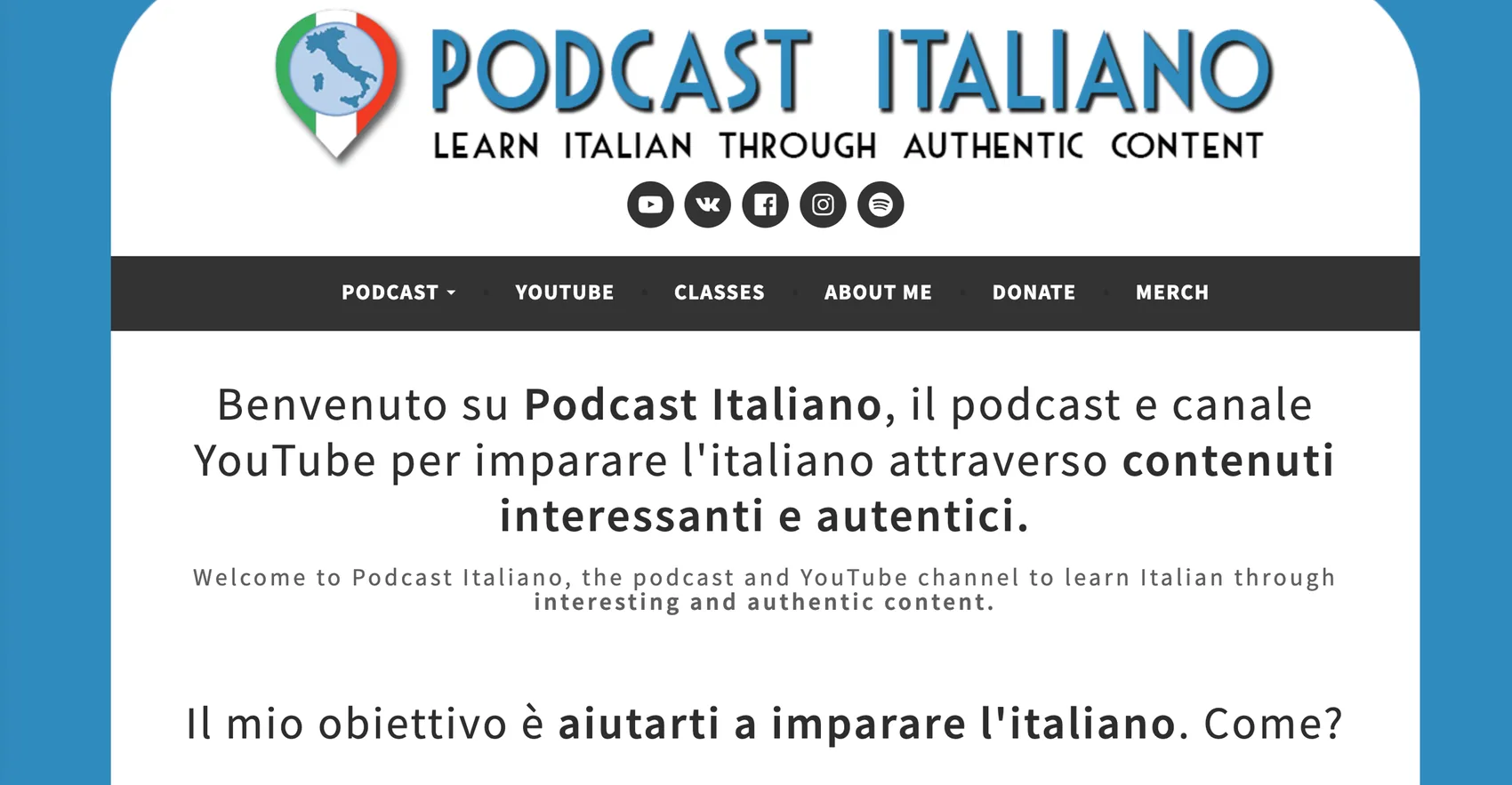 Il primo sito di Podcast Italiano